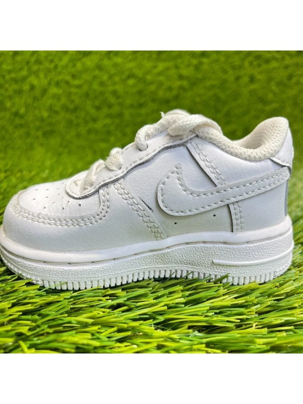 Nike Air Force 1 Low Toddler Size 4C White Athletic Leather Shoes Sneakers
